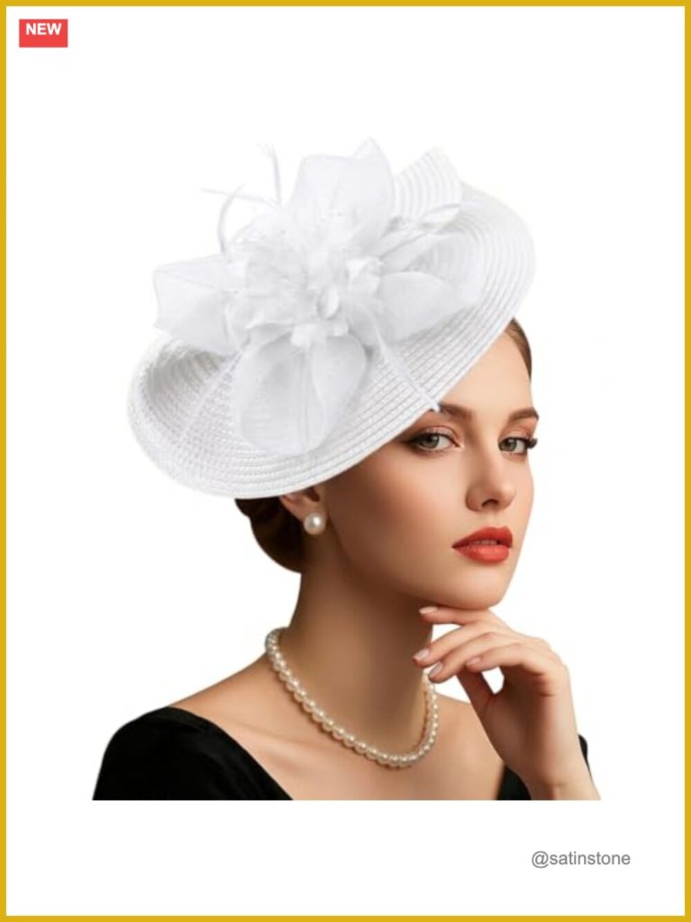 Floral Mesh Fascinator Hat Derby Tea Party Headband Clip